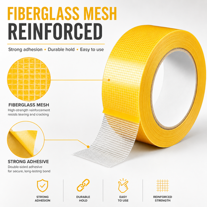 Heavy Duty Fiberglass Mesh Double Sided Tape for Rugs, Carpet & DIY Projects