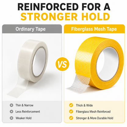 Heavy Duty Fiberglass Mesh Double Sided Tape for Rugs, Carpet & DIY Projects