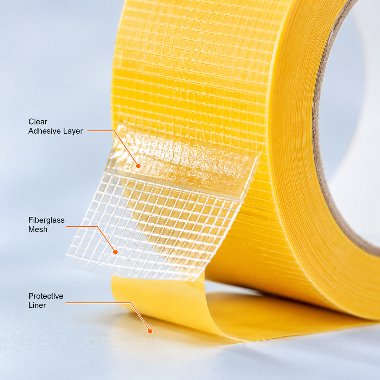 Heavy Duty Fiberglass Mesh Double Sided Tape for Rugs, Carpet & DIY Projects