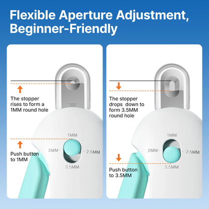 Adjustable Cat Nail Clipper with Safety Trimming Guide & Hidden Nail File
