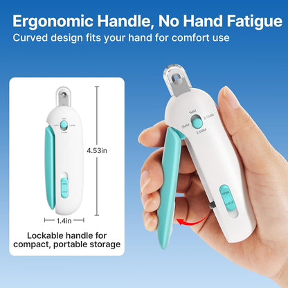 Adjustable Cat Nail Clipper with Safety Trimming Guide & Hidden Nail File