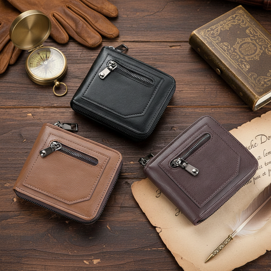 The Urban Nomad: Classic Retro PU Leather Short Wallet - Minimalist Multi-Functional Card & Cash Organizer