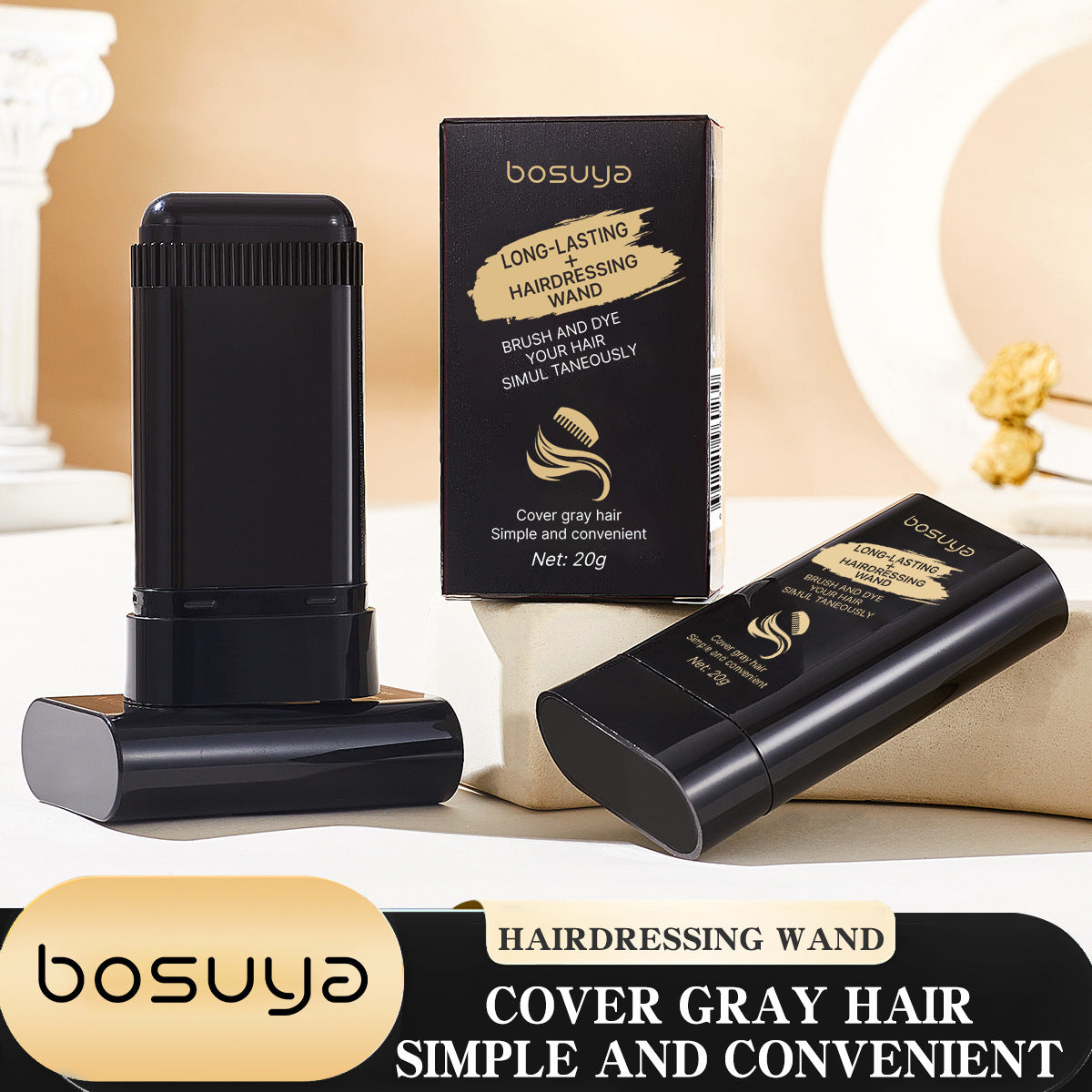 🔥Hot Sale 30% Off🎁Disposable Hair dye comb,Covers Gray Hair,Easy to Color, Portable for Quick Touch - Ups,  Resists Fading and Clumping