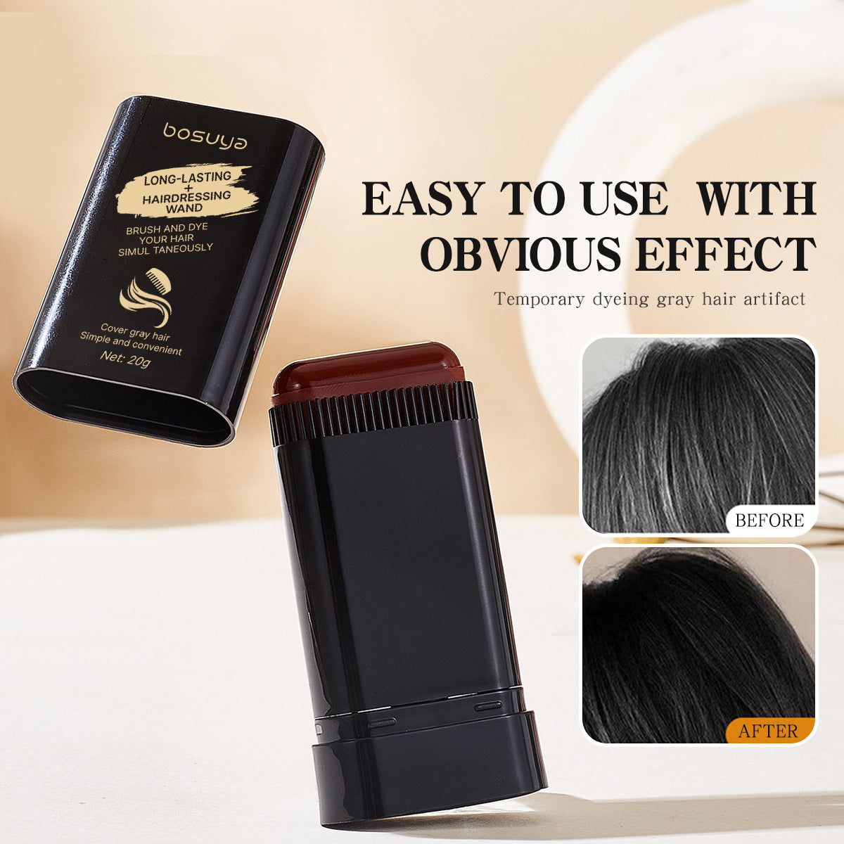 🔥Hot Sale 30% Off🎁Disposable Hair dye comb,Covers Gray Hair,Easy to Color, Portable for Quick Touch - Ups,  Resists Fading and Clumping