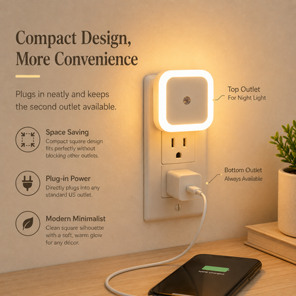 SoftGlow Plug-In LED Night Light